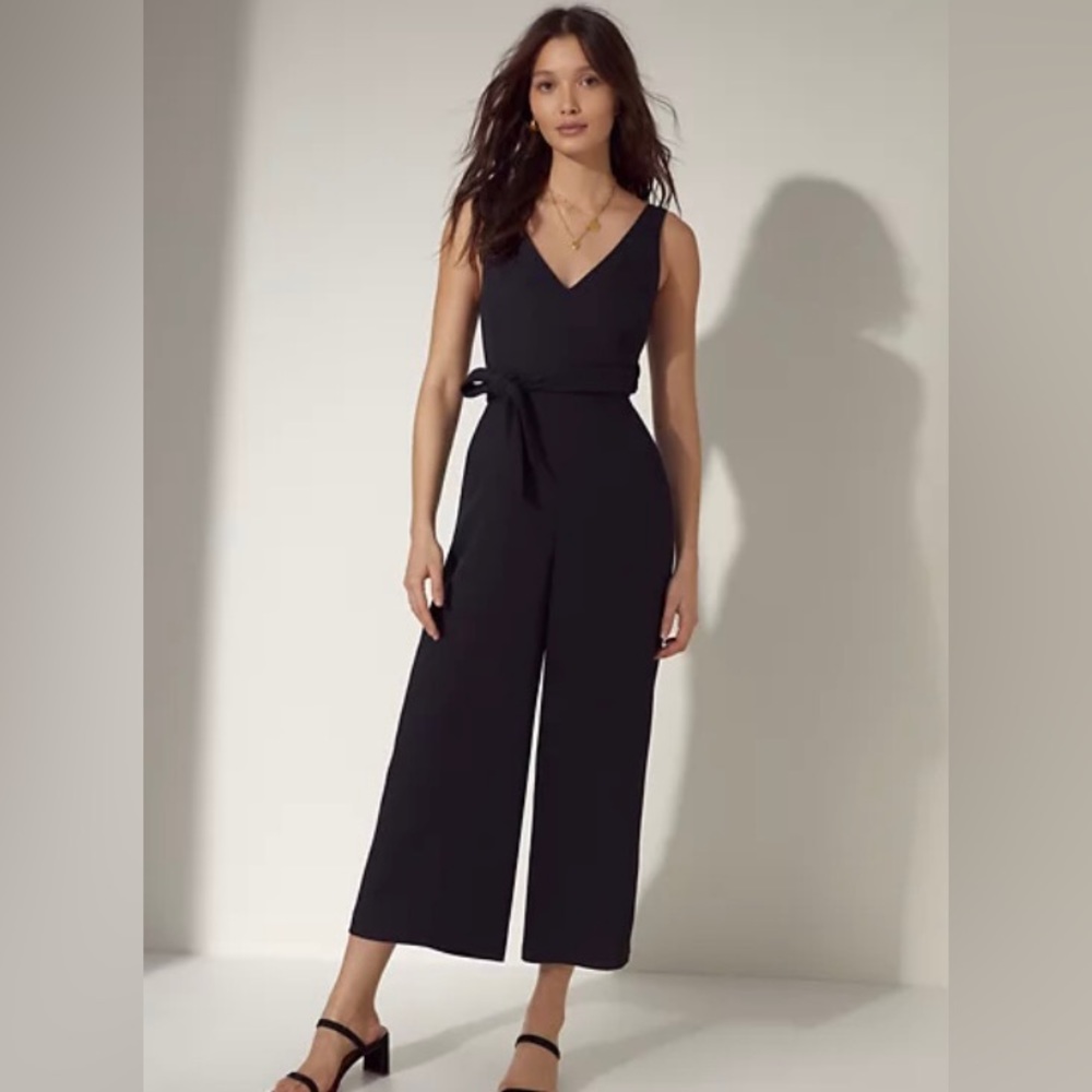 Aritzia Wilfred Black V-beck  Ecoulement Jumpsuit. Size 8
